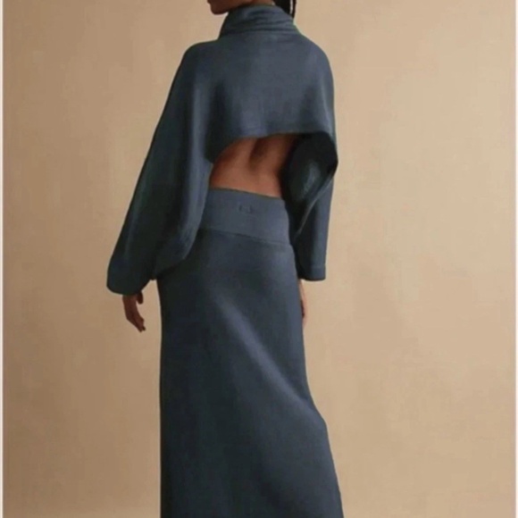 Free People Free-Est Milley Reversible Set Top/Skirt Charcoal Gray Size S NWOT - Picture 3 of 4